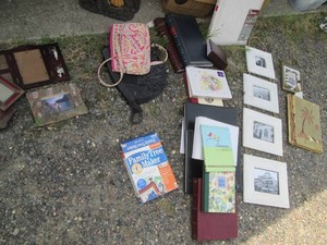 Covered Tote containing a variety o...