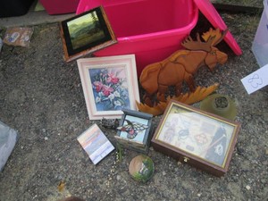 Wooden box with Nautical themed Sha...