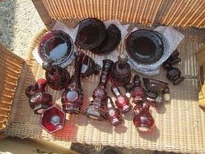 Vintage Ruby Red Avon glassware...