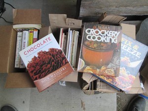 (3) Boxes of cookbooks and cooking ...