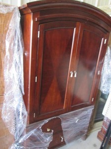 Wood 2pc Entertainment Armoire Cabi...