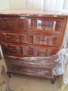 Vintage clawfoot style 5-drawer hig...