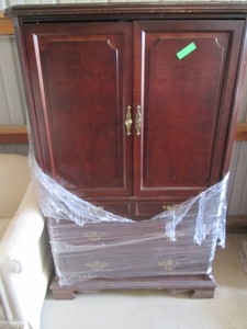 Wood Entertainment Armoire Cabinet ...