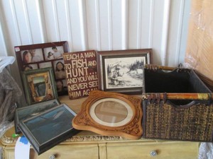 Vintage wood basket one handle bro...