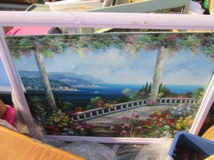 Large Mediterranean seaside view ga...