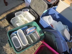 (1) Large and (2) standard size lid...