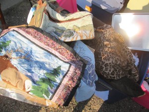 Large covered storage tote with bla...