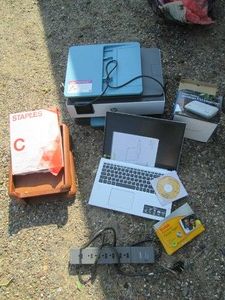 Large box with HP printer, wireless...