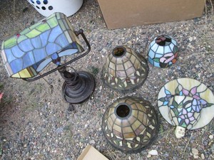 Decorative metal Bankers lamp with ...