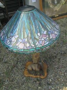 Wildlife animal on treetrunk base l...