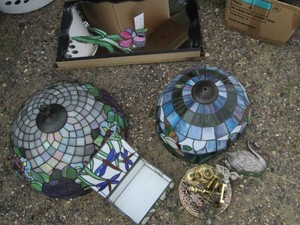Variety of Tiffany style stained gl...