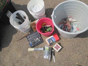 Laundry bucket, pail and 5-gallon b...