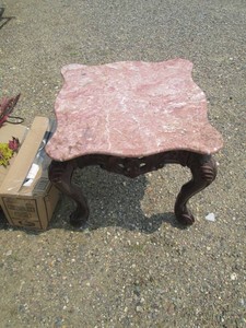 Decorative carvex wood side table w...