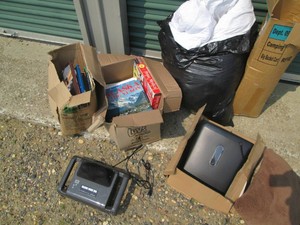 Paper shredder, variety of books, c...