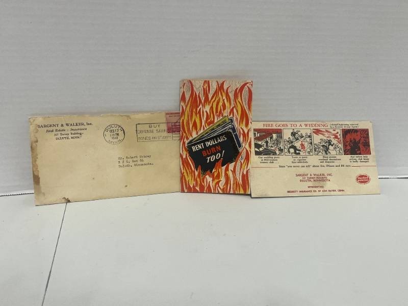 1941 Sargent & Walker Fire Insurance Advertisement Duluth MN