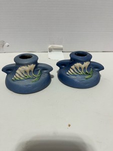 Pair of Roseville Freesia Candle Holders