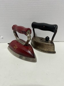 Cute Red Utility Brand Small Iron and Vintage Cast Iron