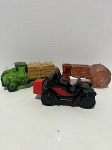 Set of Three Vintage Avon Cologne Bottles, Truck, Tractor and Car
