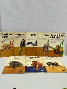 8 Vintage Curtis Reference Library Books Insects, Trees, Fish, Birds 1968-71