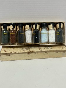 Vintage Water Conditioning Materials Testing Kit-8 Glass Bottles