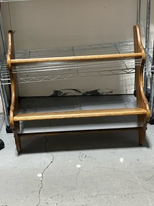 Nice Wooden Shelf with Towel Bar
