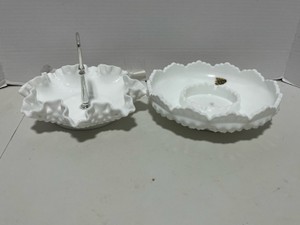 Fenton Ruffled Edge Serving Tray and Ashtray