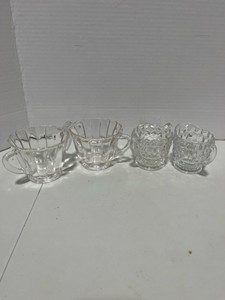Imperial Glass and Fostoria Cream and Sugars