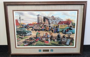 Ken Zylla Country Auction Framed Artist Print 194960 - 29 tall x 40 wide