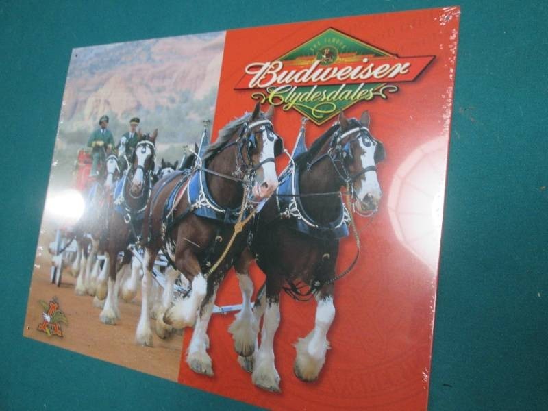 Budweiser Clydesdales metal sign me...