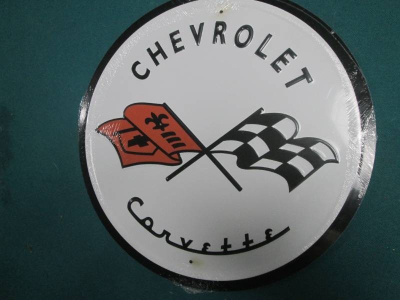 Chevrolet Corvette metal sign 7.5 x 11.5 inches