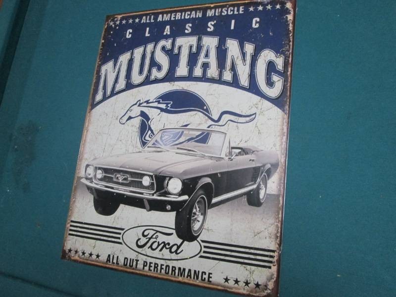 Ford Mustang metal sign 7.5 x 11.5 inches