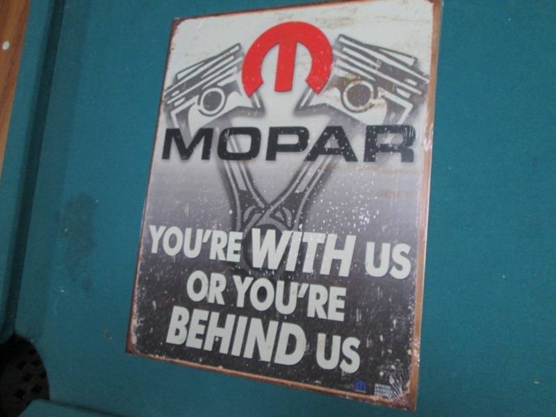 Mopar metal sign 7.5 x 11.5 inches