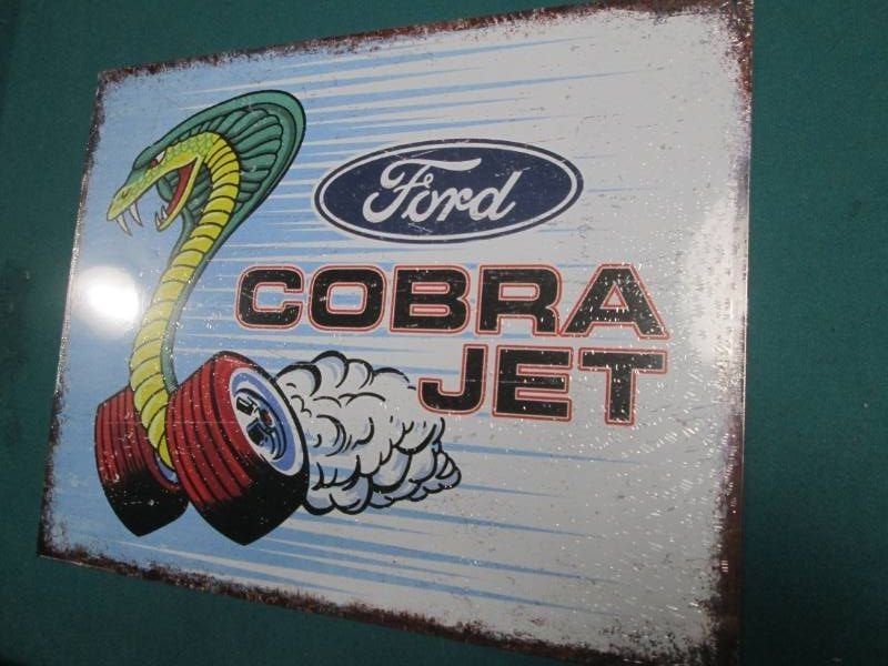 Ford Cobra Jet metal sign 7.5 x 11.5 inches