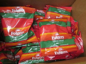 30 5.4 Oz Folgers decaff ground coffee packs
