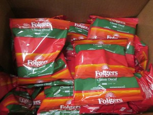 30 5.4 Oz Folgers decaff ground coffee packs
