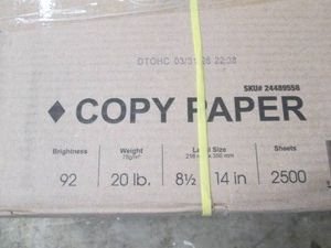 2500 Sheets 8.5 x 14 copy paper