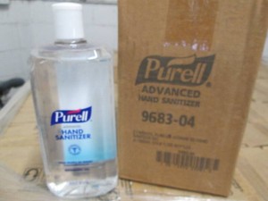 4 33.8 OZ Purell hand sanitizer