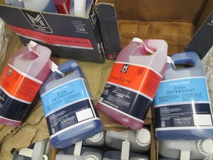 2 Gallons commercial dish detergent and 2 gallons commercial sanitizer