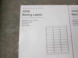 3 Packs of 3000 1 x 2 58 inch shipping labels
