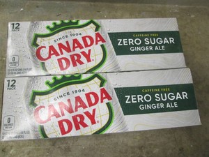 2 12 Packs Canada Dry zero sugar ginger ale