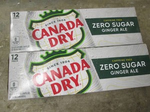 2 12 Packs Canada Dry zero sugar ginger ale