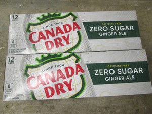2 12 Packs Canada Dry zero sugar ginger ale