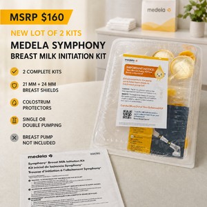 MSRP $160 New Lot of 2 Medela Symphony Breast Milk Initiation Kits  21 mm and 24 mm Breast Shields With Colostrum Protectors  Single or Double Pumping Breast Pump Not Included