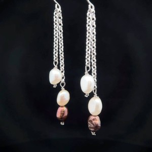Freshwater Pearl Fringe Dangle Chain Earrings VIDEO