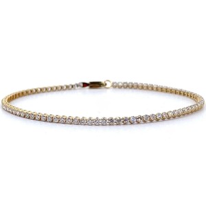 1.95 Carat Diamond Semi-Flexible Tennis Bracelet in 14k Yellow Gold $2,495 Retail VIDEO