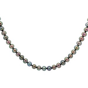 Black Tahitian Cultured Pearl Single Strand Necklace VIDEO