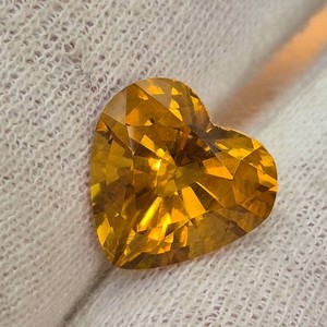6.39 Carat Natural Citrine Heart Cut Gemstone Retail $320 VIDEO