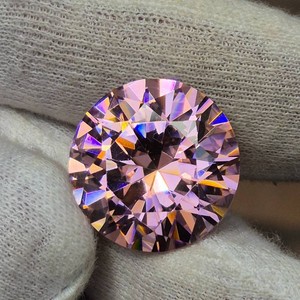 49.00 Carat Pink Cubic Zirconia Round Brilliant Cut Gemstone Retail $490 VIDEO
