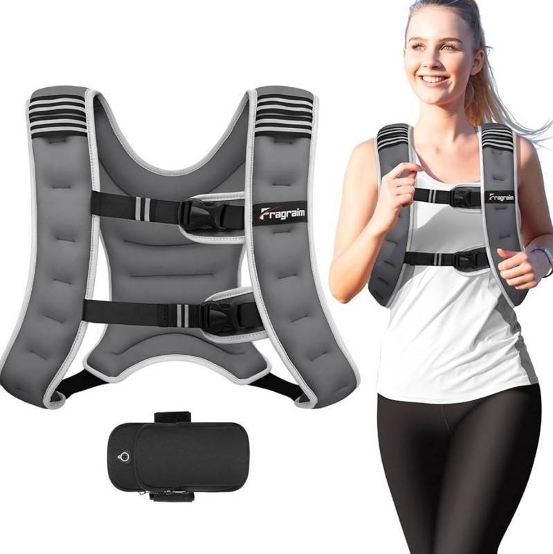 Fragraim 12 Lb Weighted Vest, Grey - Brand New Q