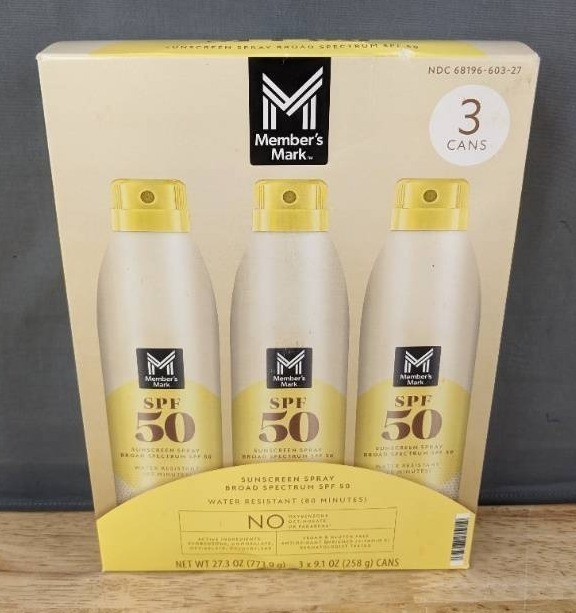 3 Members Mark SPF 50 Sunscreen Sprays - Brand New Q